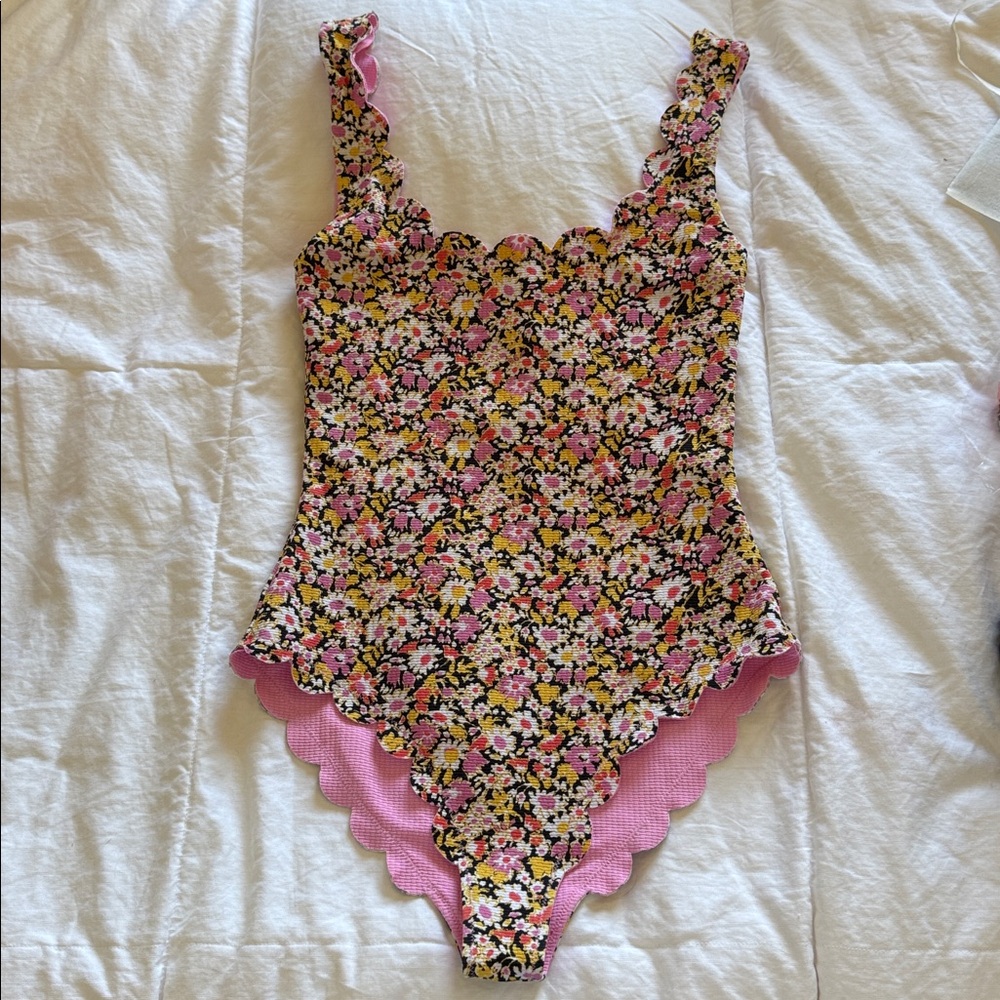 MARYSIA Swim Pink and Floral Reversible Swimsuit XS